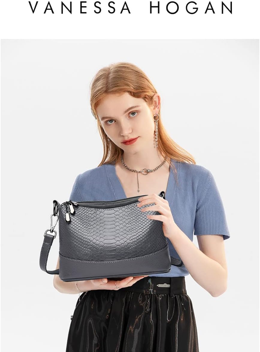 EINYNIUER Damen Umhängetasche Kleine - Krokodilmuster Crossbody Bag - weiche Haut Schultertasche Abe