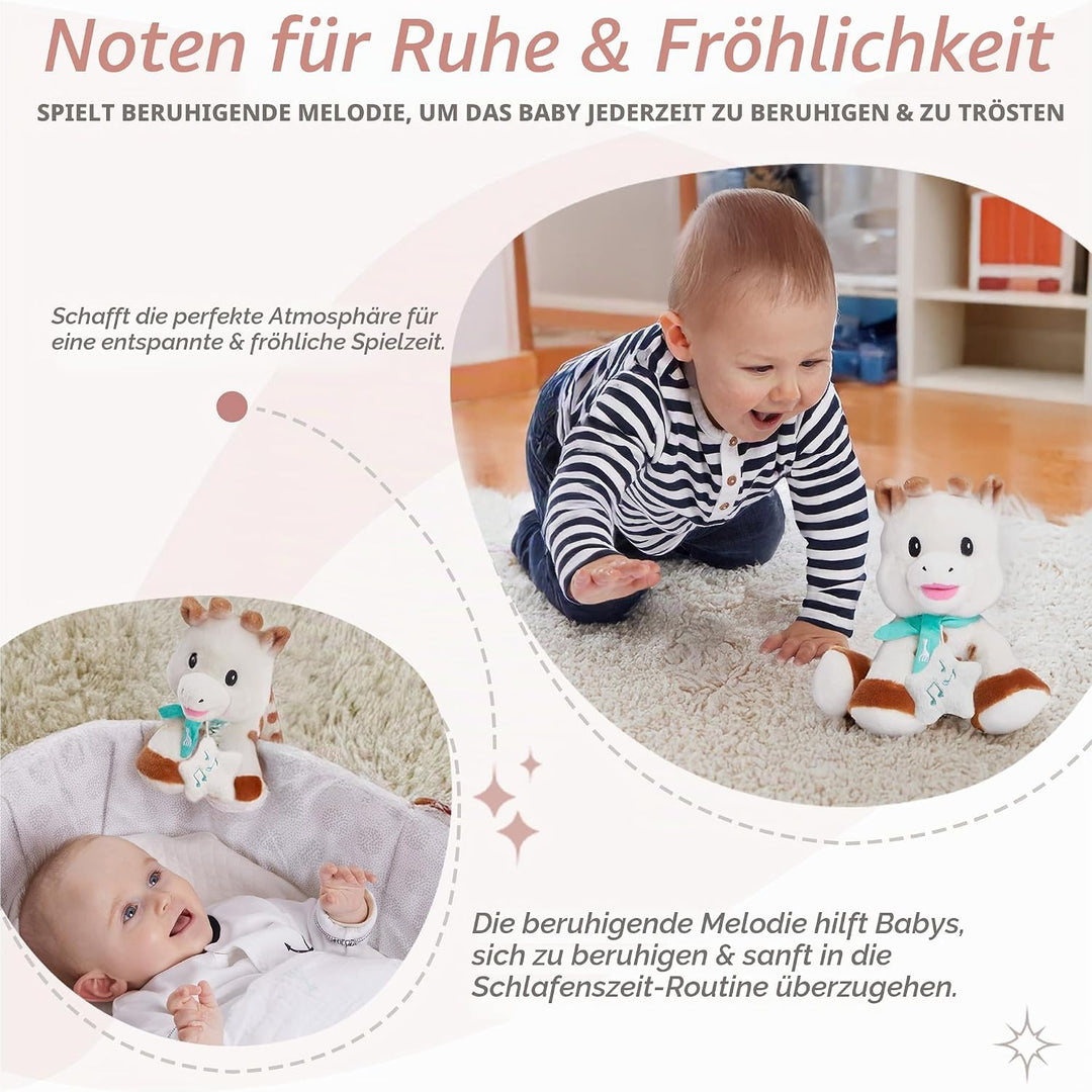 Sophie la Girafe – Musikalisches Stofftier mit Spieluhr 20 cm, 010338, Mehrfarbig