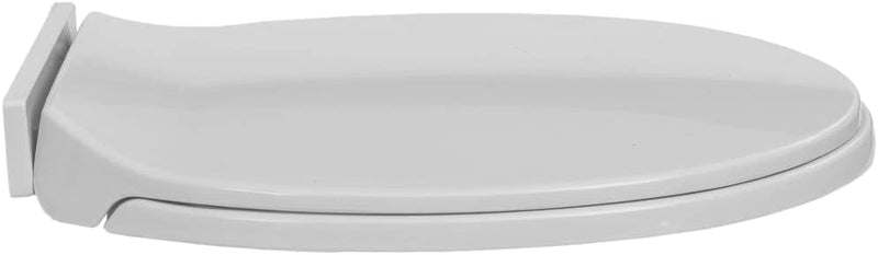 HOMIUSE Toilettendeckel 46x34 cm Toilettensitz mit Absenkautomatik Hellgrau Oval Wc Sitz mit Absenka