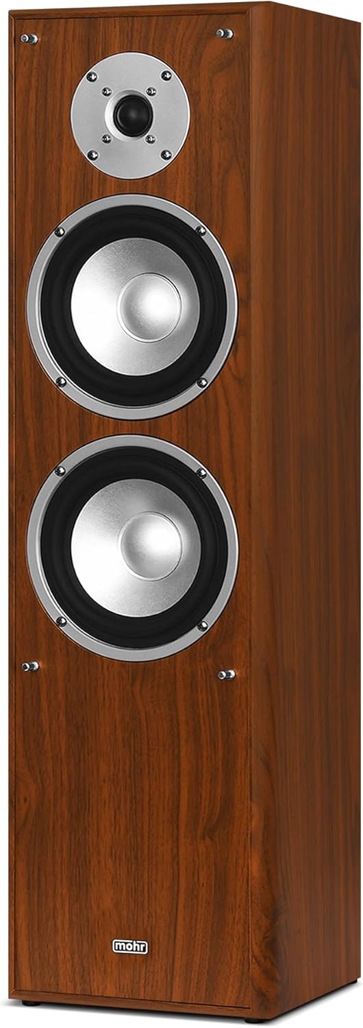 mohr 1 Paar Standlautsprecher SL10 Nussbaum, Lautsprecherboxen, HiFi Klang zum günstigen Preis, Nuss