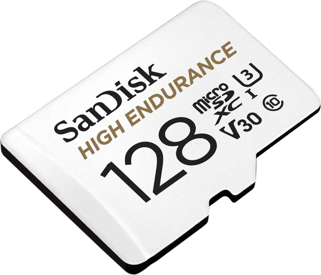 SanDisk High Endurance microSDXC Speicherkarte 128 GB + Adapter (Für Dash-Cams und private Überwachu