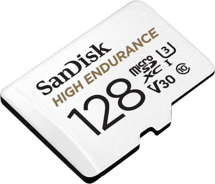 SanDisk High Endurance microSDXC Speicherkarte 128 GB + Adapter (Für Dash-Cams und private Überwachu