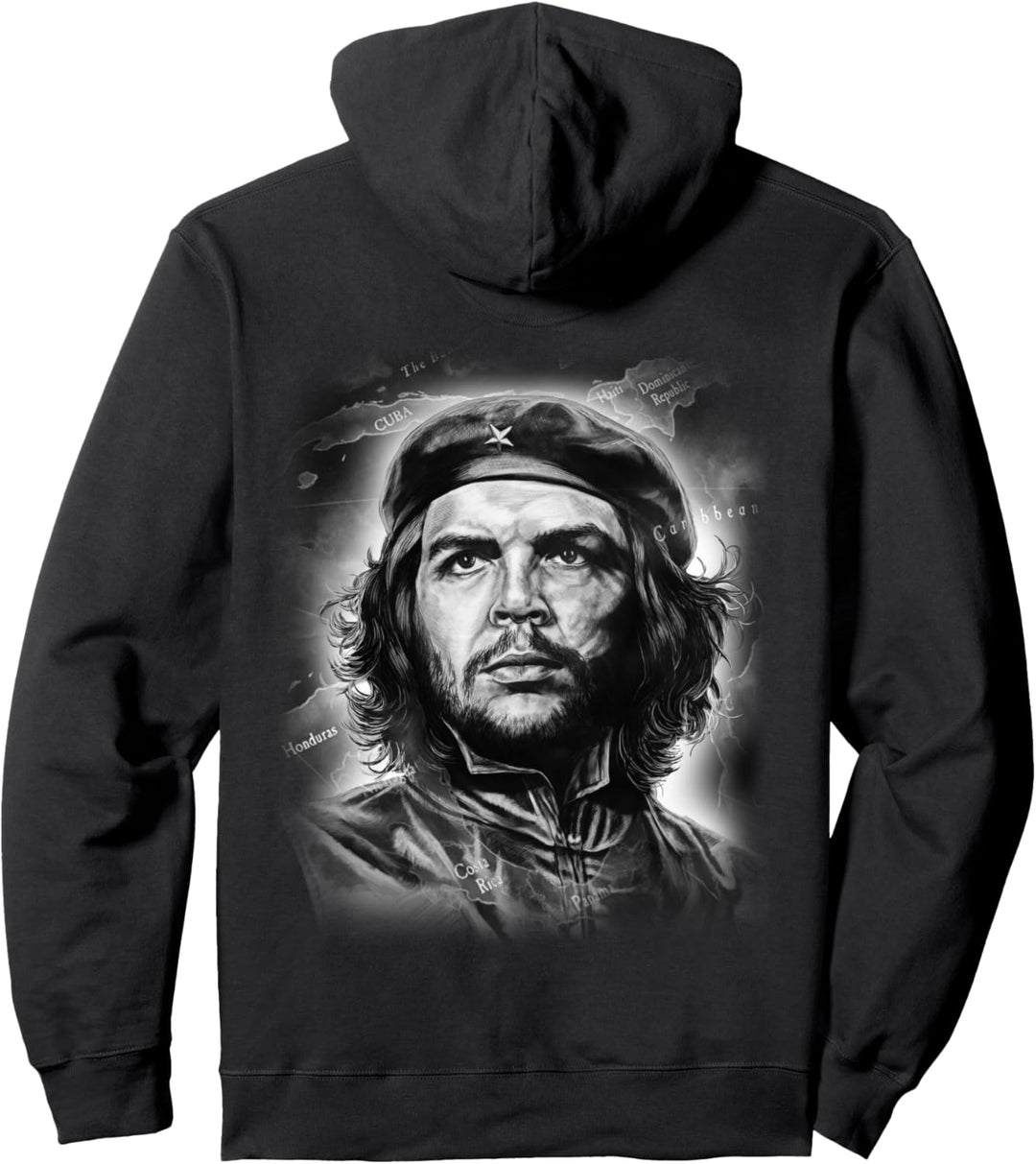 Che Guevara Porträt mit Revolutionskarte Pullover Hoodie