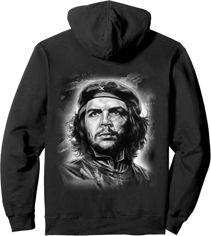 Che Guevara Porträt mit Revolutionskarte Pullover Hoodie