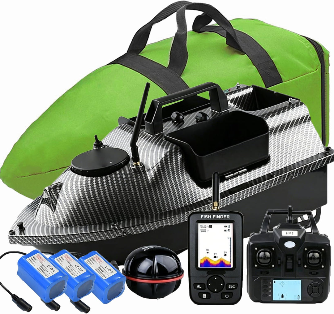 12000mAh 500m GPS futterboot mit 3 Katapultbuchten. Köderboote zum Karpfenangeln mit GPS, 16 Speiche
