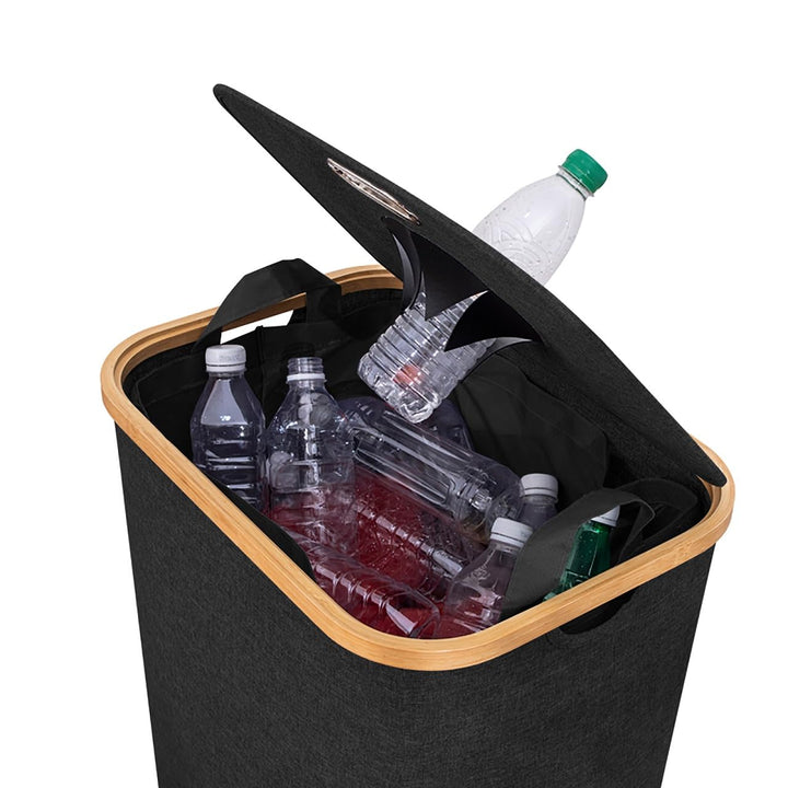 Pfandflaschen Sammelbehälter 100l mit 1 Öffnung und einer Innentasche für Küche Lager Haushalt Flasc
