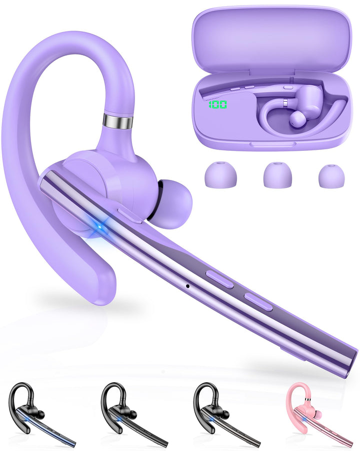 New Bee Bluetooth Headset mit 72h Spielzeit Bluetooth V5.1 Freisprech Headset Handy mit LED Ladecase