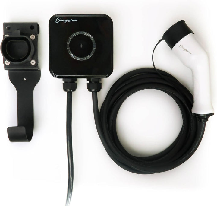 Wallbox Ladestation CHARGISSIMO 3,6KW | 7,2 kW für EV Elektroautos und Plug in Hybridauto 5 Meter Ty