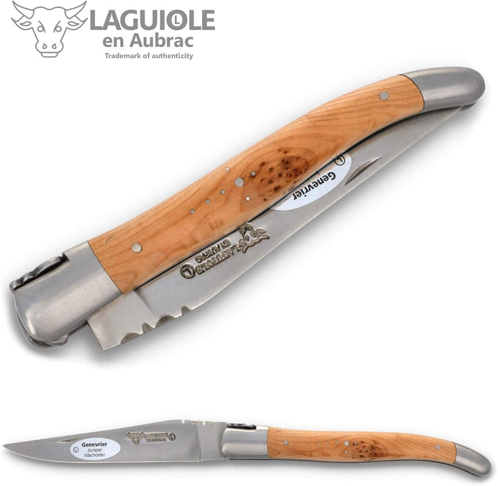 Laguiole en Aubrac Taschenmesser L0212GEIF 12 cm, Klinge 10 cm matt, Backen matt, Griffschalen Wacho