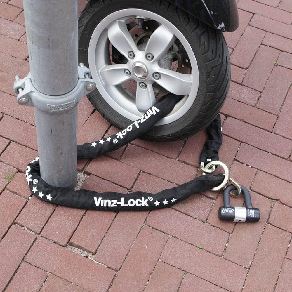 VINZ Kungur Kettenschloss ø10mm | ART 3 Zertifikat | Schloss für Roller Scooter Motorrad Moped E-Bik