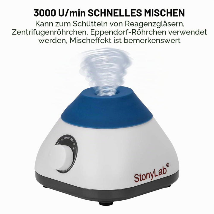 stonylab Mini Vortex Schüttler, 3000 U/min feste Drehzahl Kompakter Tischplatte Mini Vortex Mixer Vo