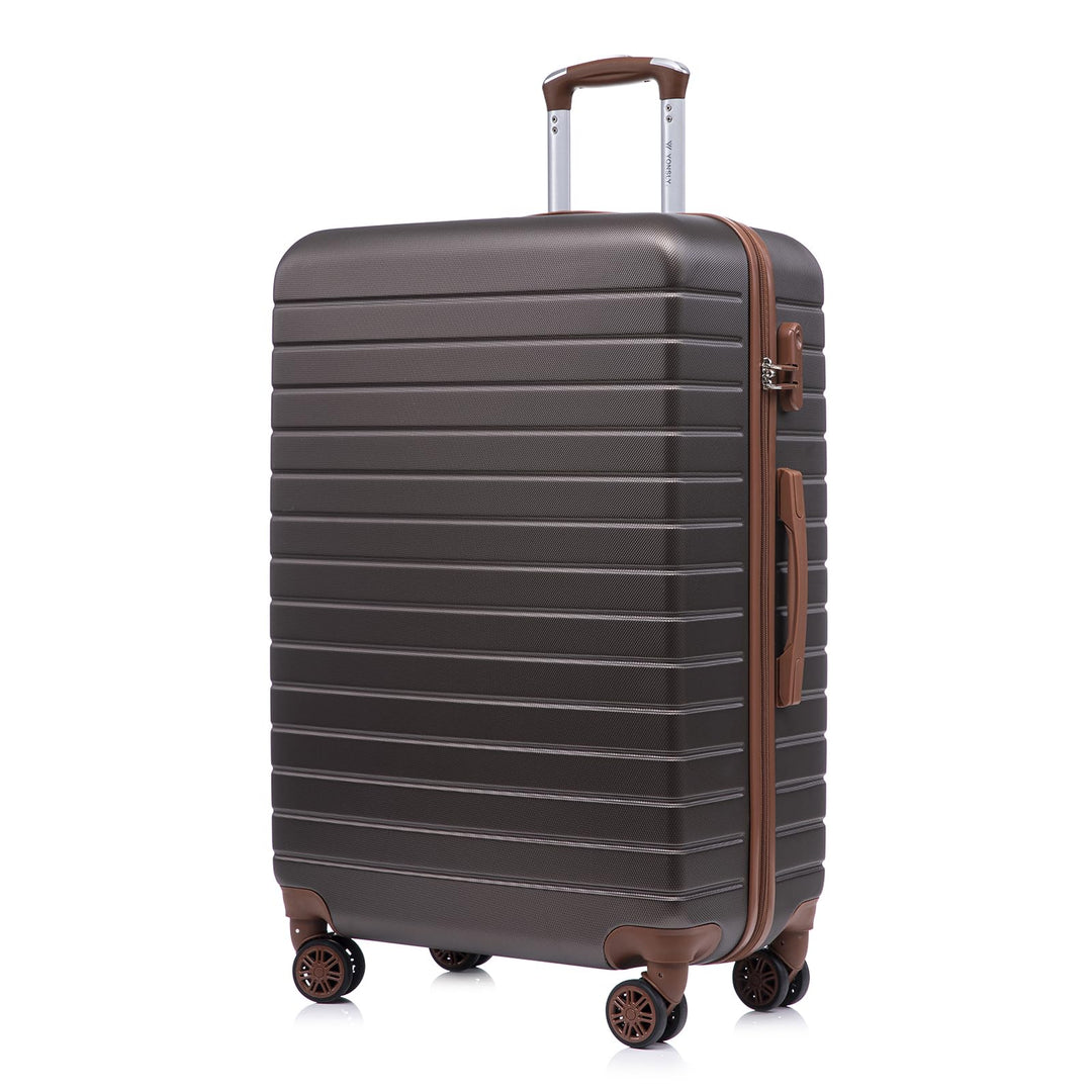 Reisekoffer Trolley Rollkoffer Handgepäck Set, Hartschalenreisekoffer Koffer Suitcase mit 4 Rollen 3