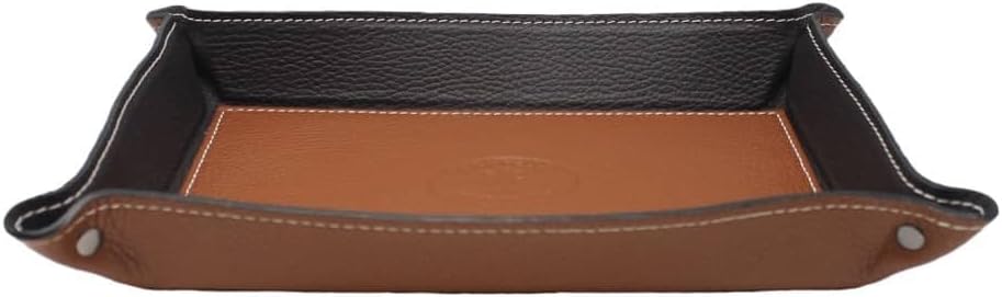FrasiBags Taschenleerer aus echtem Leder, hergestellt in Italien, Ablagetablett für den Eingang, lee