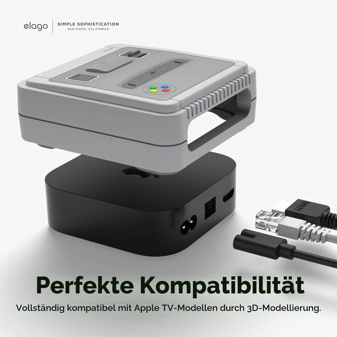 elago T4 Case Hülle Kompatibel mit Apple TV 4K 3. Generation (2022) - Mit IR Sensor Ausschnitt und L
