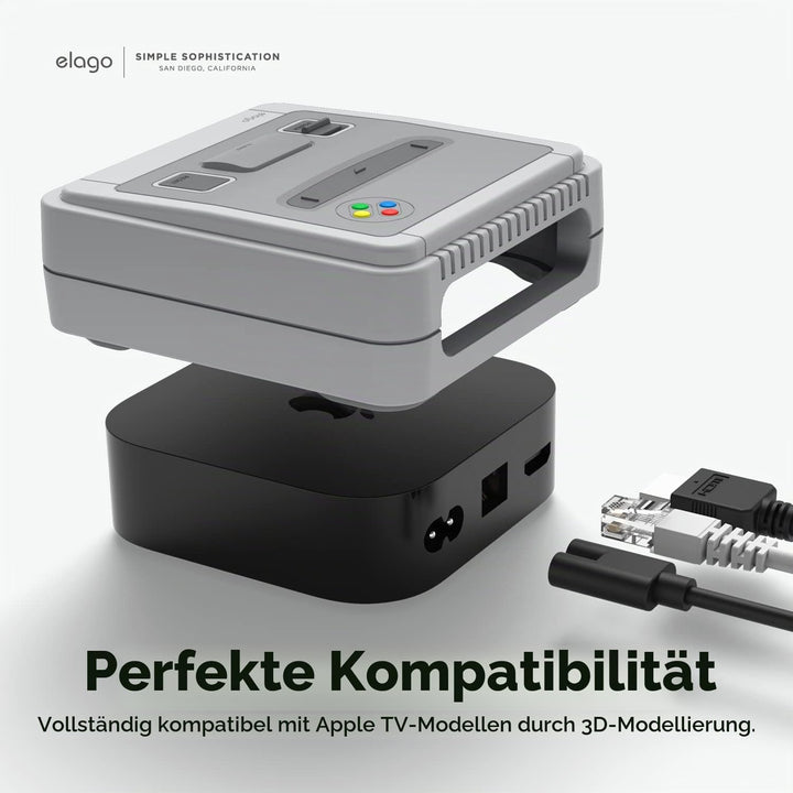 elago T4 Case Hülle Kompatibel mit Apple TV 4K 3. Generation (2022) - Mit IR Sensor Ausschnitt und L