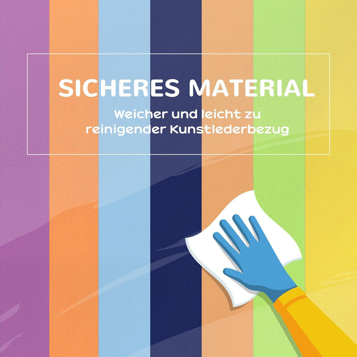 HOMCOM 7 TLG. Schaumstoff Bausteine Kinder Softbausteine Toben & Klettern Bauklötze Weiche Riesenbau