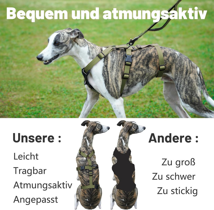 Sicherheitsgeschirr Hund, Anti Zug Hundegeschirr, Panikgeschirr für Hunde, Ausbruchsicheres Geschirr