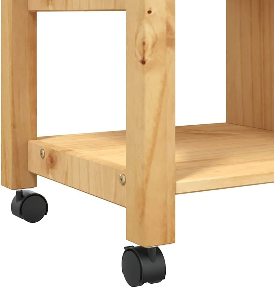 vidaXL Küchenwagen, Servierwagen mit viel Stauraum, Beistellwagen für Küche Wohnzimmer Badezimmer, T