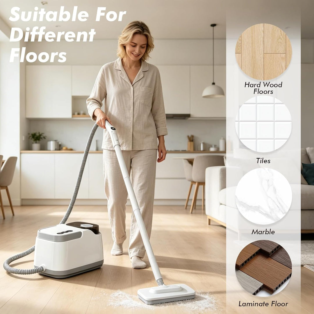 1500W Dampfreiniger Handgerät für Boden Küche Fenstern Badezimmern