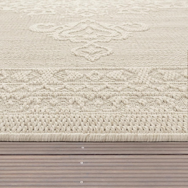 Paco Home Outdoor Teppich Wetterfest Balkon Küche Wohnzimmer Orientalisches Muster Vintage Optik Ein