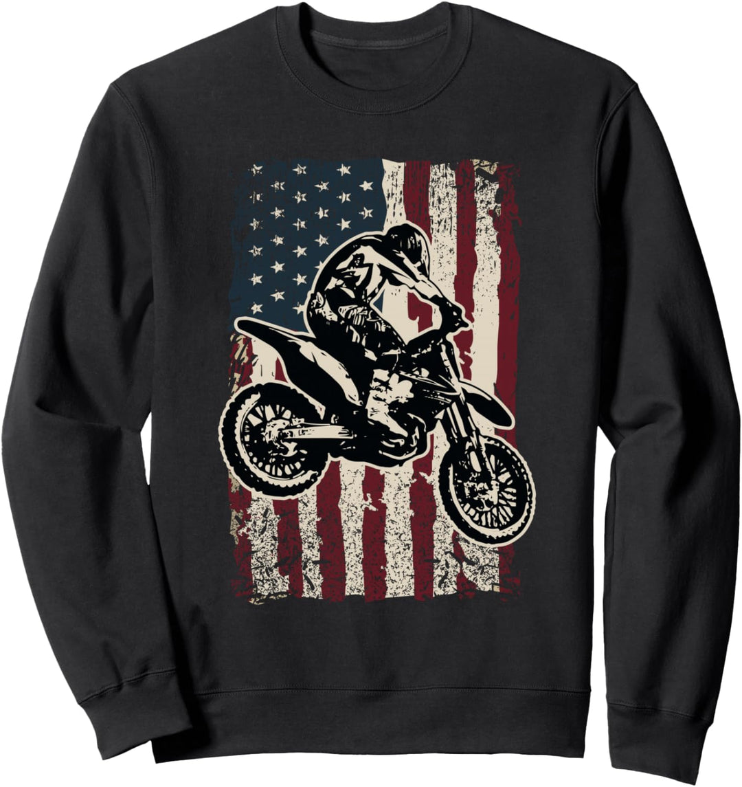 Motocross Dirt Bike American Biker Geschenk Sweatshirt