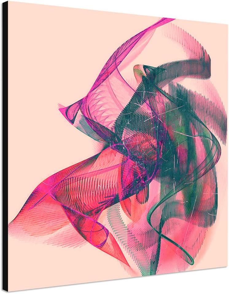 Paul Sinus Art Färbende Botschaften - Abstrakt400_60x60cm Bild auf Leinwand Abstraktes Motiv quadrat