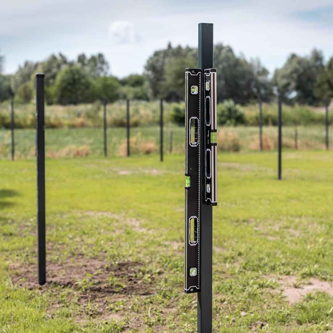 MIVOS - Aluminium Wasserwaage 100 cm mit Magnet System und Aluminium-Gehäuse - Wasserwaage mit 3 Lib