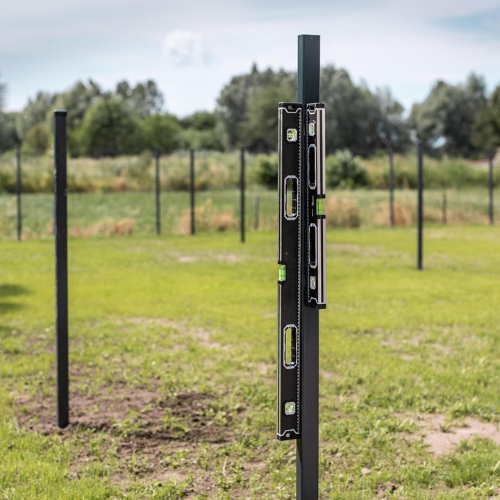 MIVOS - Aluminium Wasserwaage 100 cm mit Magnet System und Aluminium-Gehäuse - Wasserwaage mit 3 Lib