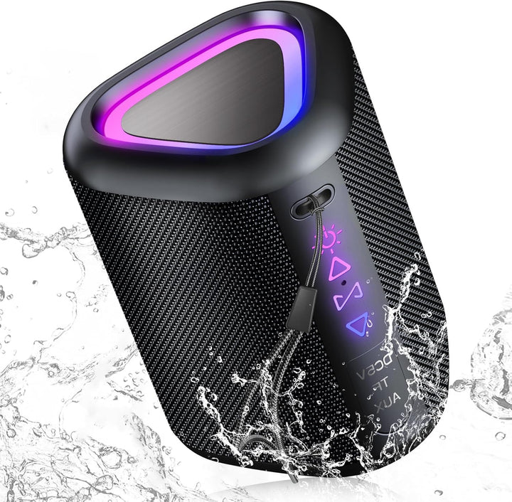 aowoka Bluetooth Lautsprecher mit Licht, 2026 Musikbox Tragbarer Box, Bluetooth 5.4, 30 St, Verbesse