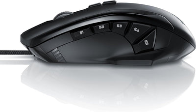 Titanwolf - Gaming Optical Mouse mit 12 programmierbare Tasten - Maus mit 10800 DPI Abtastrate - Hig