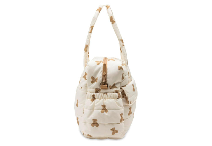 Jollein Wickeltasche Mini Teddy Bear – Stylische Wickeltasche mit Bärchen-Print – Wasserabweisend &