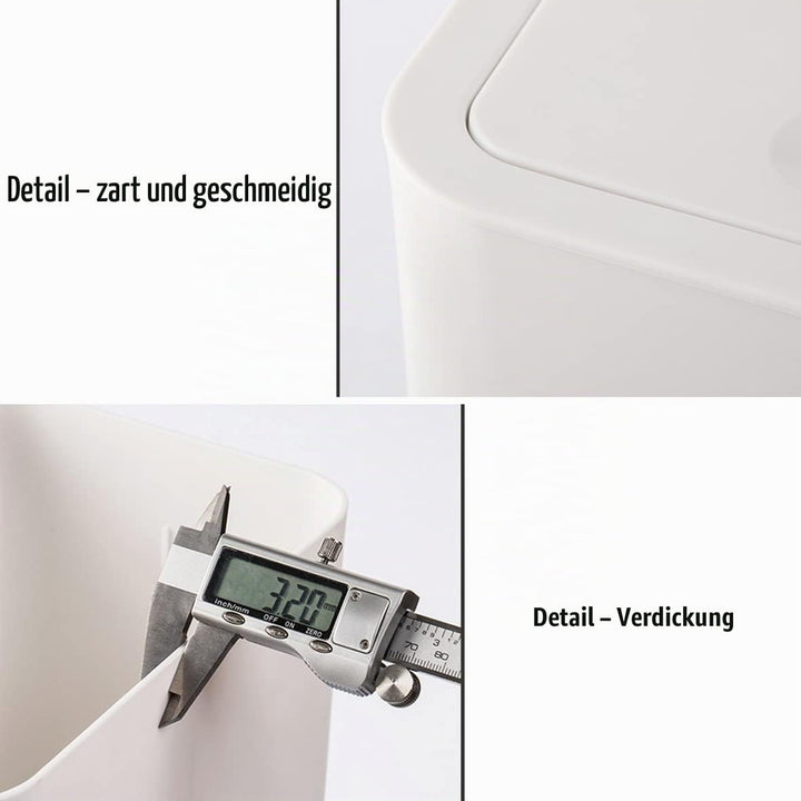 3 Stück 10 l Mülleimer mit Pop-Up-Deckel. Kleiner Mülleimer mit Deckel, Abfallkorb für Küche, Schlaf