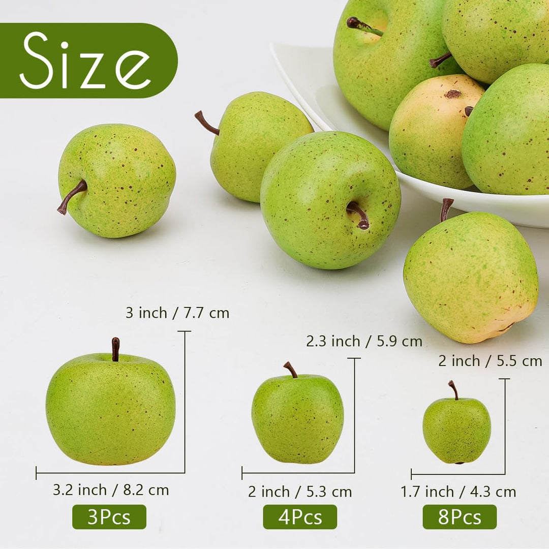 15Pcs künstliche Äpfel Gefälschte Früchte Schaumstoff Kunststoff Apfeldekorationen Faux Simulation A