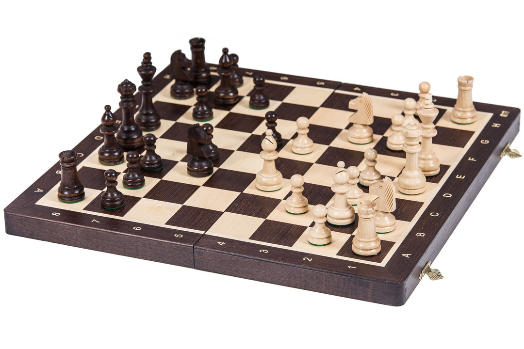 Square - Pro Schach Nr 4 WENGE - Schachspiel aus Holz - Schachbrett & Staunton 4