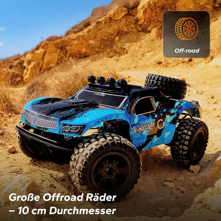 Overmax X-Hooligan Grosses Schnelles Ferngesteuertes Auto, Massstab 1:10, Geschwindigkeit 50 km/h Re