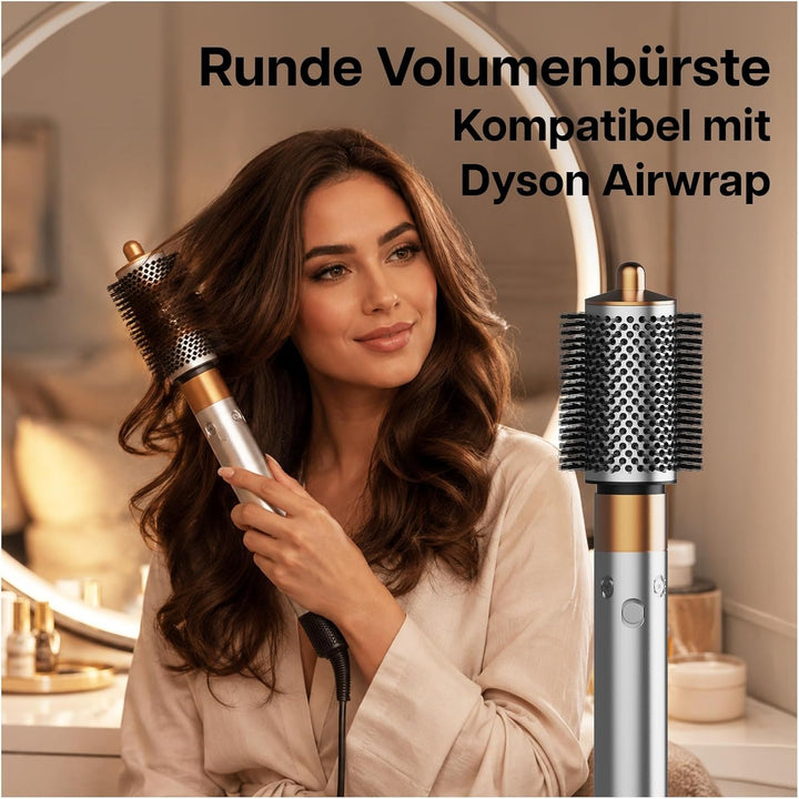 Grosse Runde Volumenbürste Aufsatz für Dyson Airwrap von MMOBIEL – Rundbürste für HS01/05/08 – Föhnb