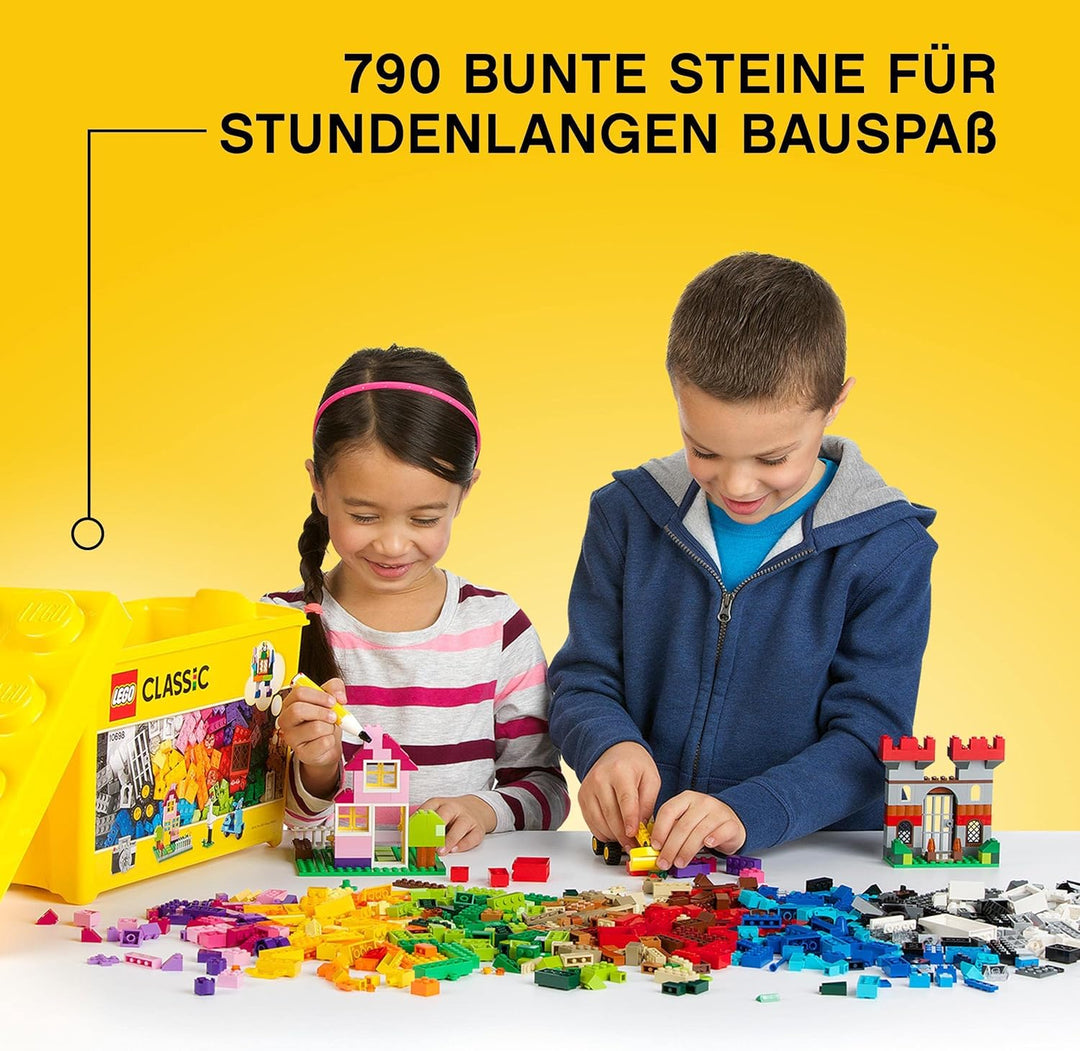 LEGO 10698 Classic Grosse Bausteine-Box, Spielzeugaufbewahrung, lustige, Bunte Spielzeug-Bausteine,