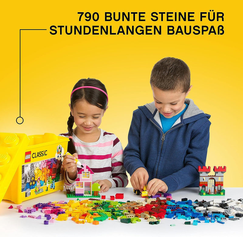 LEGO 10698 Classic Grosse Bausteine-Box, Spielzeugaufbewahrung, lustige, Bunte Spielzeug-Bausteine,