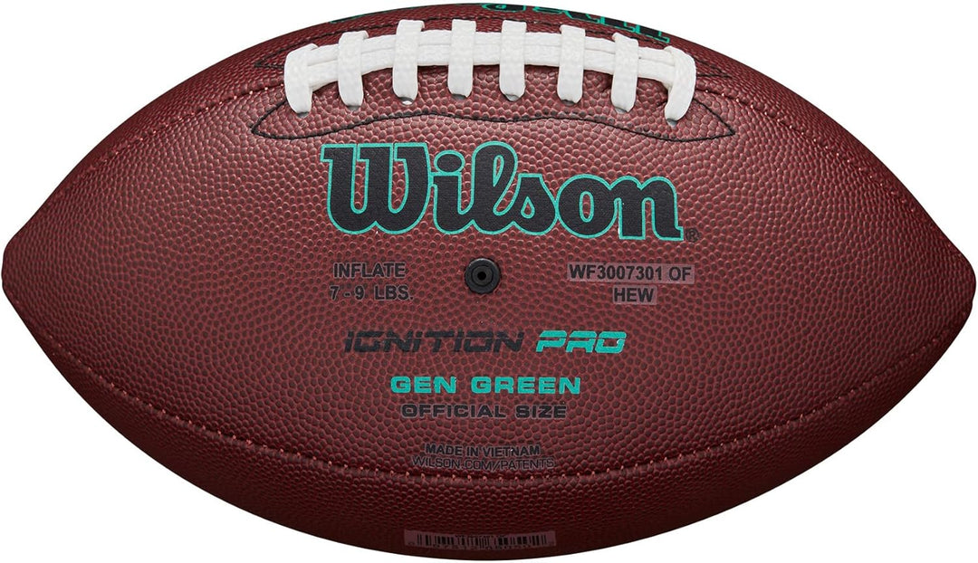 WILSON NFL Ignition Fussbälle NFL Ignition Pro Eco Braun Official Size, NFL Ignition Pro Eco Braun O
