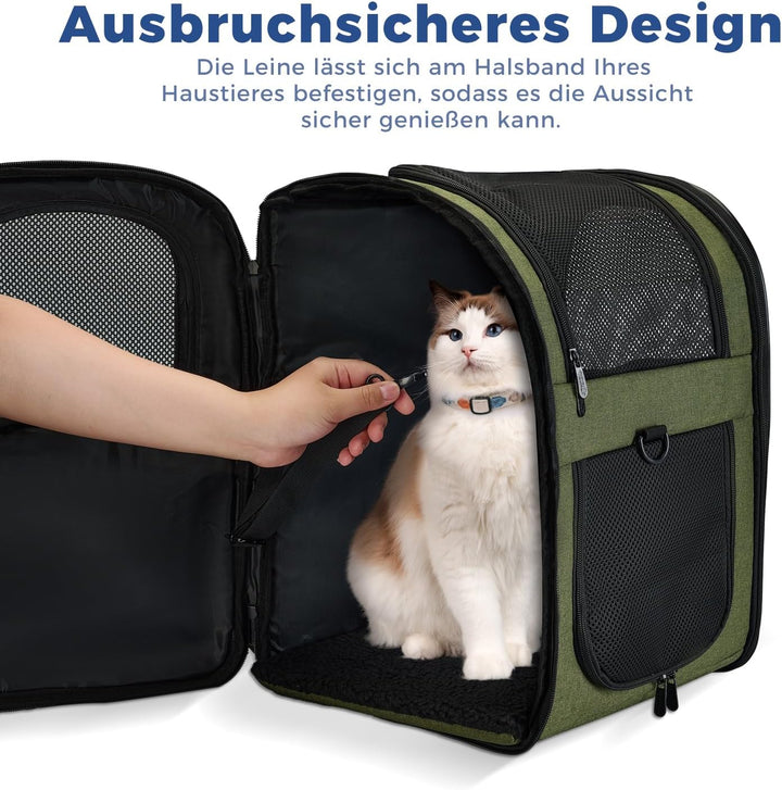 apollo walker HundeRucksack und KatzenRucksack für Kleine Haustiere(Belastbarkeit 2-15kg) - Gepolste