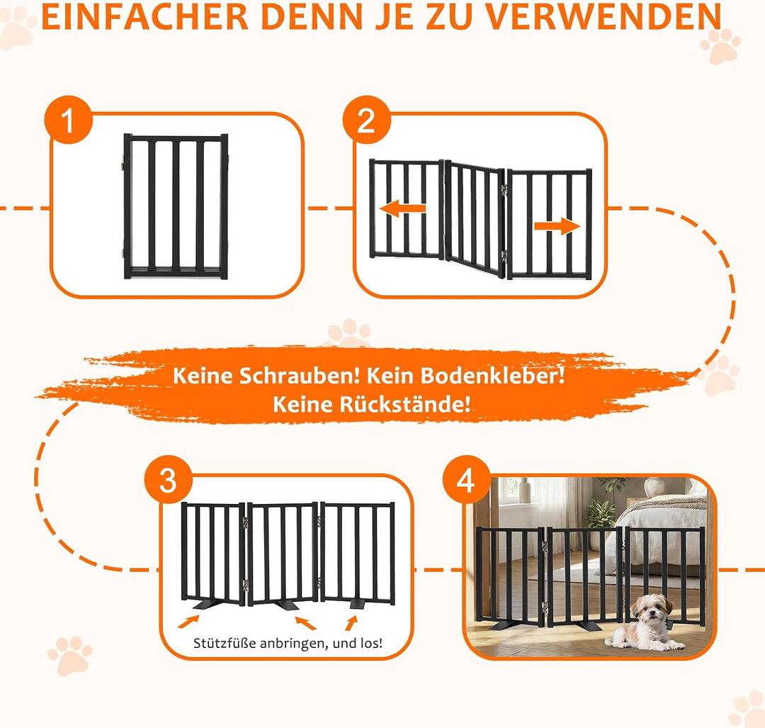 Snagle Paw Hundegitter mit Standfüssen für kleine Hunde und Welpen,42cm Hoch | Niedriges Absperrgitt