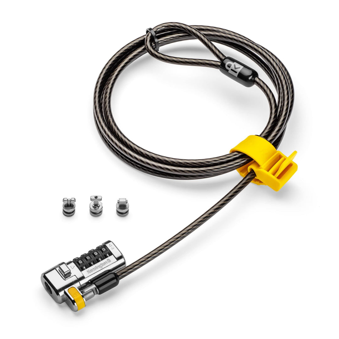 Kensington ClickSafe Universelles 3-in-1 Kombinationsschloss, Ideal für alle Laptops mit T-Bar, Nano
