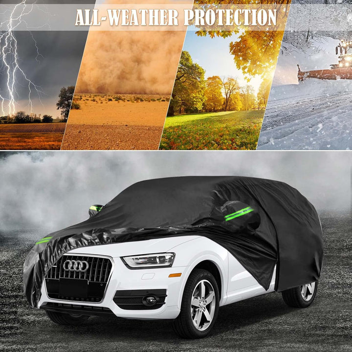 wasserdichte Autoabdeckung, Ersatz für Audi Q3 2012–2025, 6 Schichten, Allwetter-Vollgarage mit Reis