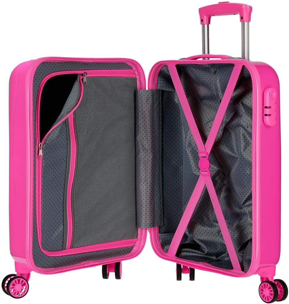 Roll Road Little Me Kabinenkoffer Rosa 38x55x20 cms Hartschalen ABS Kombinationsschloss 34L 2,5Kgs 4