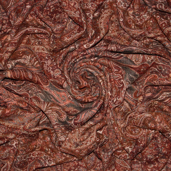 Lorenzo Cana Edel Wolldecke Jacquard gewebt aus feinster Wolle vom Merino Lamm, Paisleymuster Wohnde
