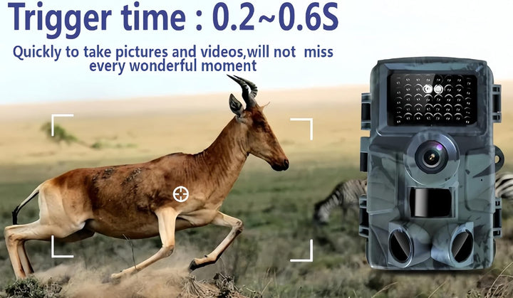 LMHOME Wildkamera, 60 MP 4K Video Wildkamera mit 2.0" LCD-Bildschirm, Wildkamera mit Bewegungsmelder