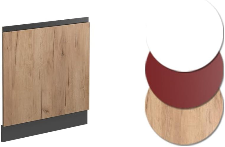 Vicco Frontblende R-Line, Goldkraft Eiche/Anthrazit, 60 cm J-Shape, ohne Arbeitsplatte Goldkraft Eic