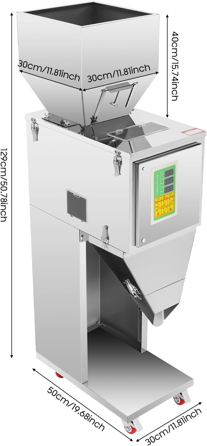 Pulverabfüllmaschine 10-999g Automatisches Wiegen und Abfüllen von Granulat Multifunktionale Verpack