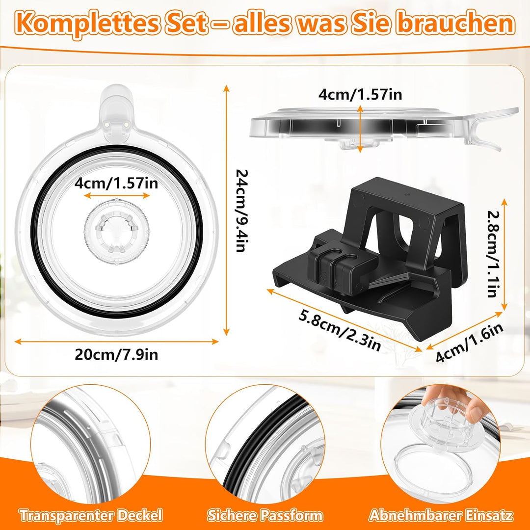 Transparenter Deckel für TM7 mit Deckelhalter PC Spülmaschinenfestes