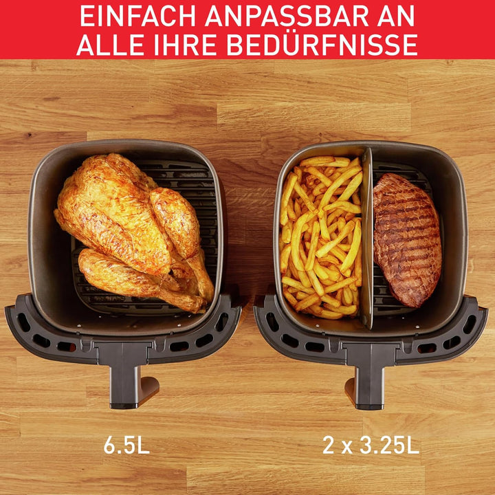 Tefal EY8018 Easy Fry & Grill XXL 2-in-1 Heissluftfritteuse, Air Fryer und Grill, Flexcook-Einsatz f